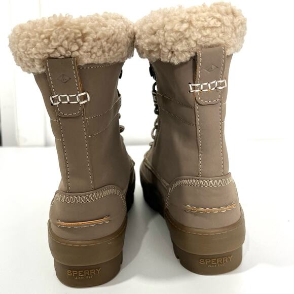 NEW Sperry Juneau Faux Shearling Trim Winter Boot - Picture 5 of 10